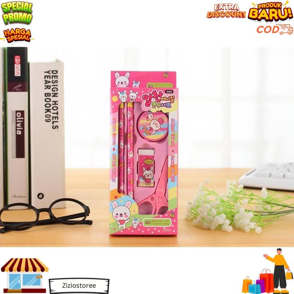 

Alat Tulis Stationary Sekolah Set Paket Alat Tulis 5 In1 Lengkap Kado Souvenir D Cod