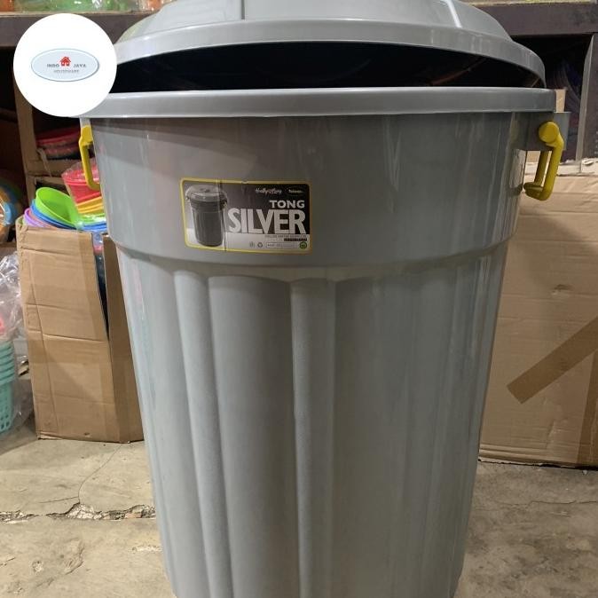 ready stock ember 120liter taiwan + tutup / ember silver jumbo / ember besar / tong jumbo / tong sam