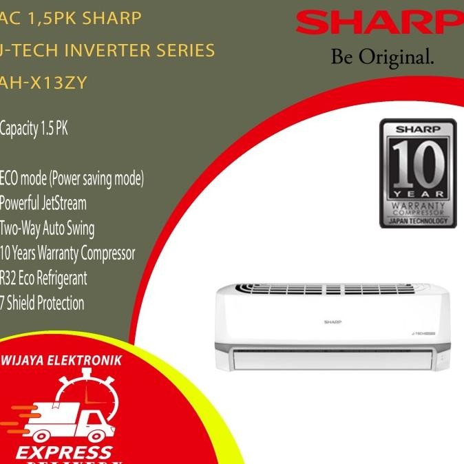 Murah AC SHARP 1.5 PK AC SPLIT SHARP AH-X 13ZY 1.5 PK INVERTER Non COD