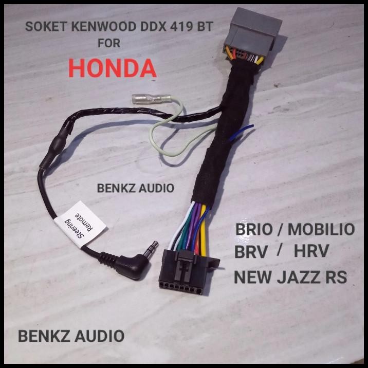 Kabel Soket Head Unit Kenwood Ddx419Bt Pnp Di Honda New Brio Mobilio