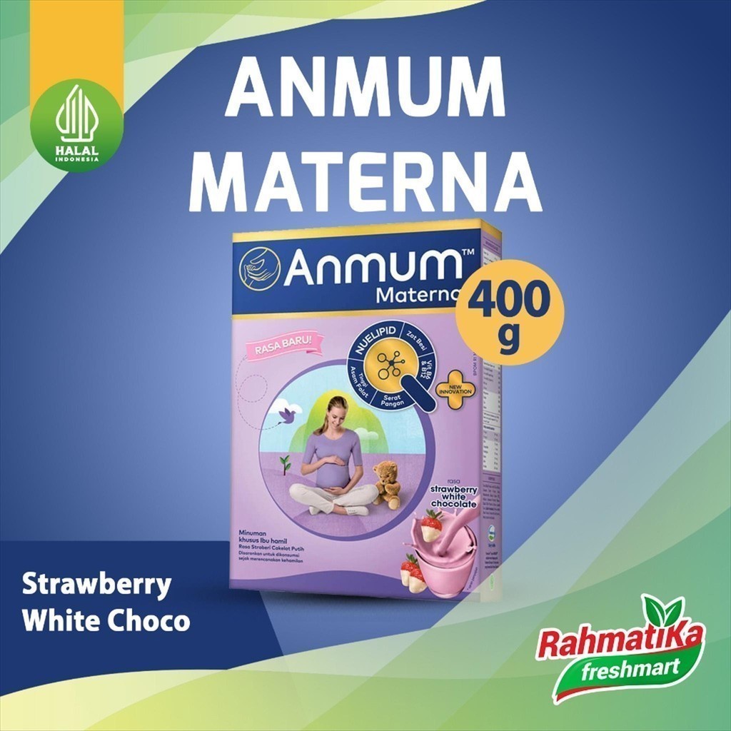 

ANMUM Materna Strawberry White Chocolate Susu Ibu Hamil 400 gr