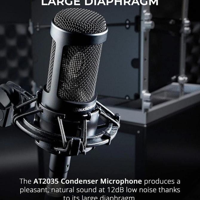 Grosir Audio Technica At2035 / At 2035 Cardioid Condenser Microphone
