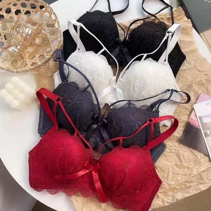 Set bra+celana dalam Bra BH Push Up Tanpa Kawat Wanita Bikini Sport Beha Korea Fashion Remaja