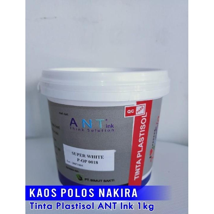 Baru Tinta Plastisol Ant Ink / Cat Sablon Plastisol White 1 Kg Premium