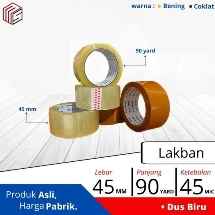

lakban 2inch x 60m full Coklat Bening