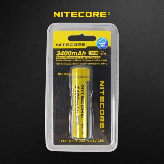 BEBAS ONGKIR - Battery Baterai Rechargeable 18650 Nitecore 2300 2600 3200 3400 3500 3600 5000 MAH