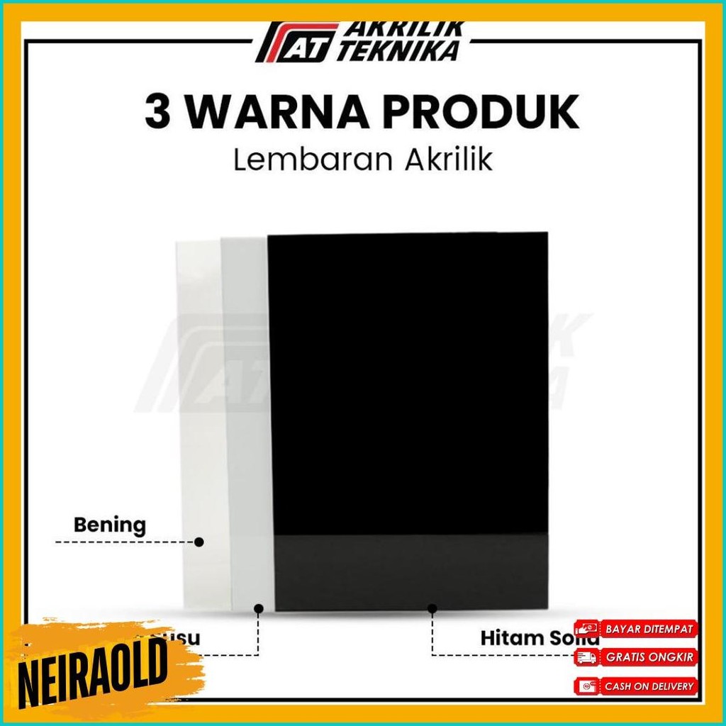 

Lembaran Akrilik A3 5Mm / Acrylic Sheet Clear / Akrilik Bening Hitam Putih Diskon