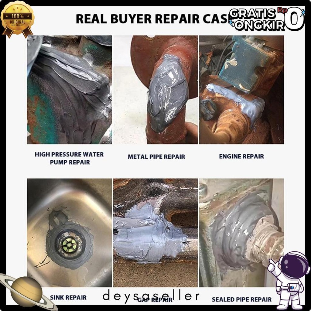 

100G Untuk Reparasi Mobil / Rumah (Lem Besi Kayu Kaca Plastik Karet Metal)Lem Perekat Super Pasta Perbaikan Metal Casting Glue Terlengkap Dan Termurah