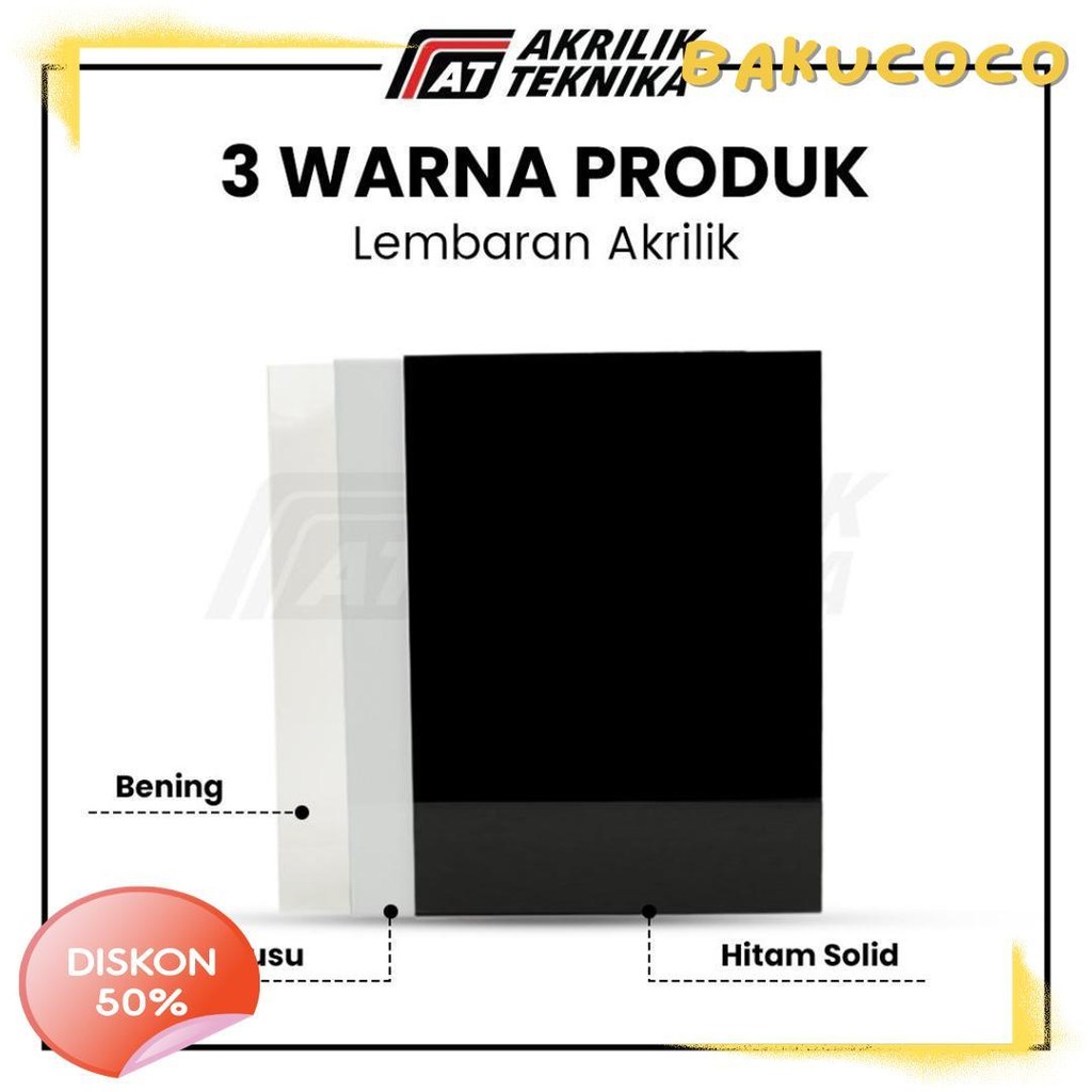 

Lembaran Akrilik A3 5Mm / Acrylic Sheet Clear / Akrilik Bening Hitam Putih Diskon Setengah Harga