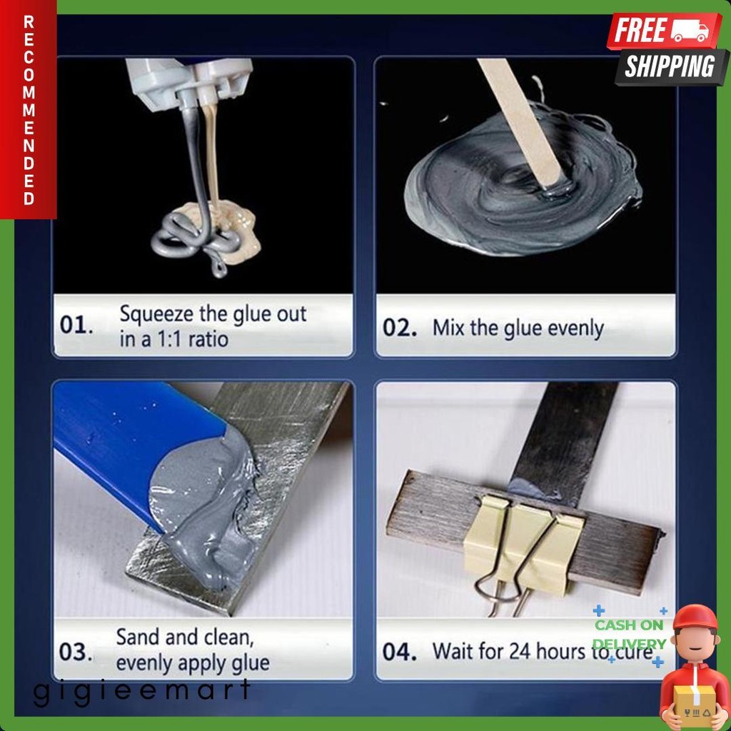 

100G Untuk Reparasi Mobil / Rumah (Lem Besi Kayu Kaca Plastik Karet Metal)Lem Perekat Super Pasta Perbaikan Metal Casting Glue Diskon Setengah Harga