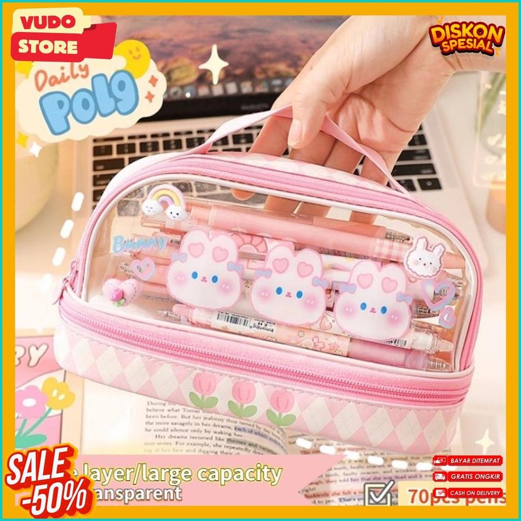 

Kartun Baru Kapasitas Pen Bag Storage Bag Untuk Mahasiswa Sma Junior Portable Cute Simple Stationery Box Terlengkap Dan Termurah