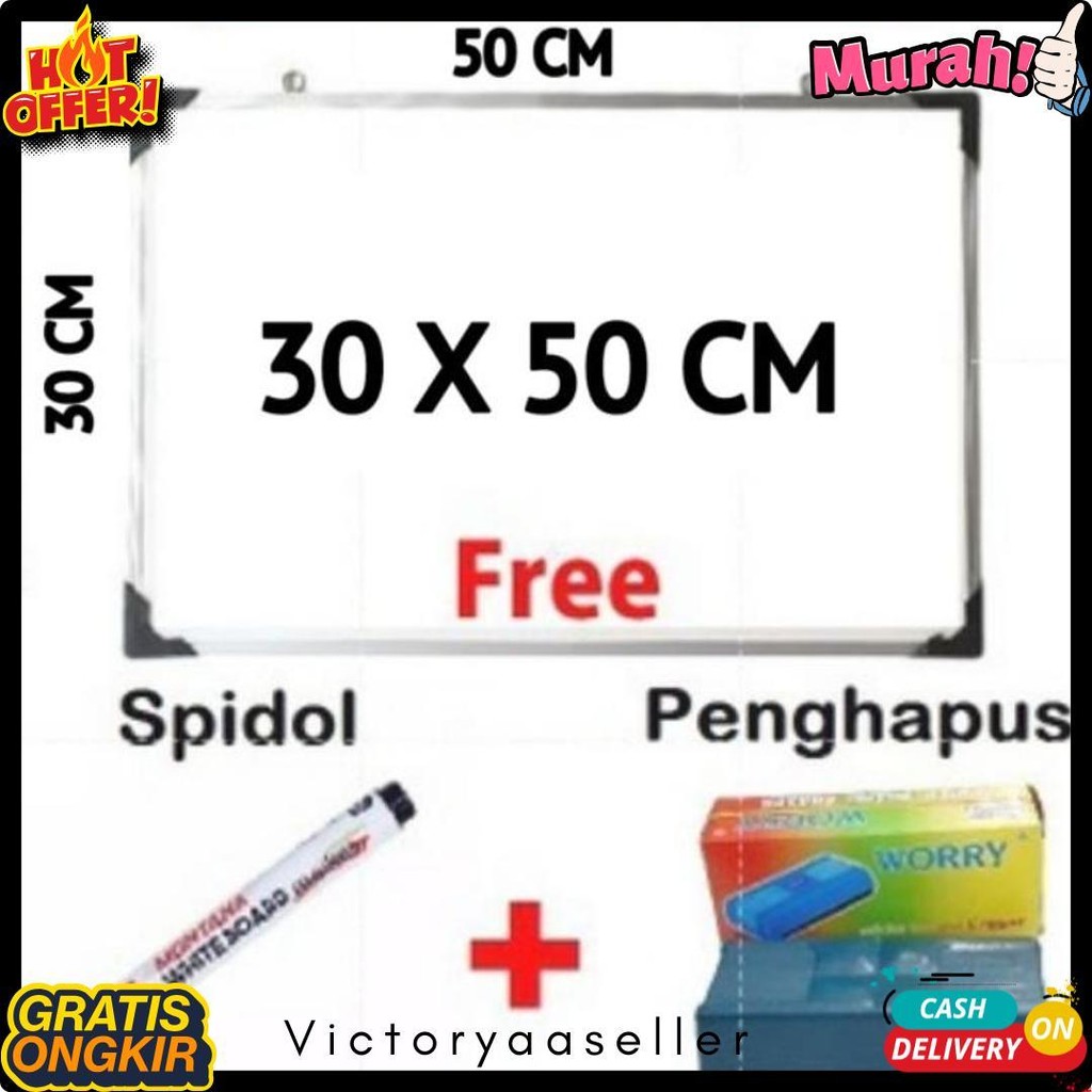 

Papan Tulis Whiteboard 40 X 60 Cm Gratis Spidol Dan Penghapus List Alumunium Terlaris Terlaris! Produk Ini Banyak Dicari