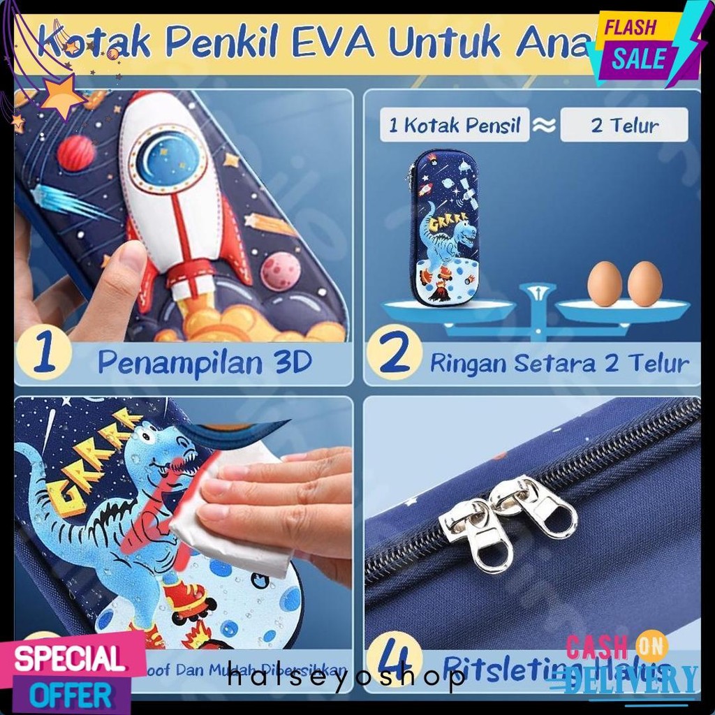 

Hoptech- Aimilo Tempat Pensil 3D Anak Kartun Stationery Kotak Pensil Alat Tulis Perlengkapan Sekolah Terlengkap Dan Termurah