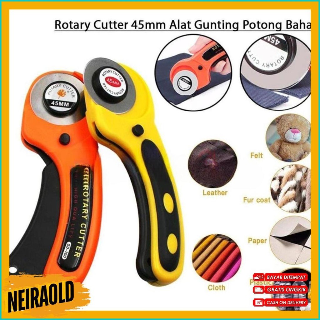 

Rotary Cutter 45Mm / Refill Cutter/ Alat Gunting Potong Bahan Kain Alat Potong Diskon Setengah Harga