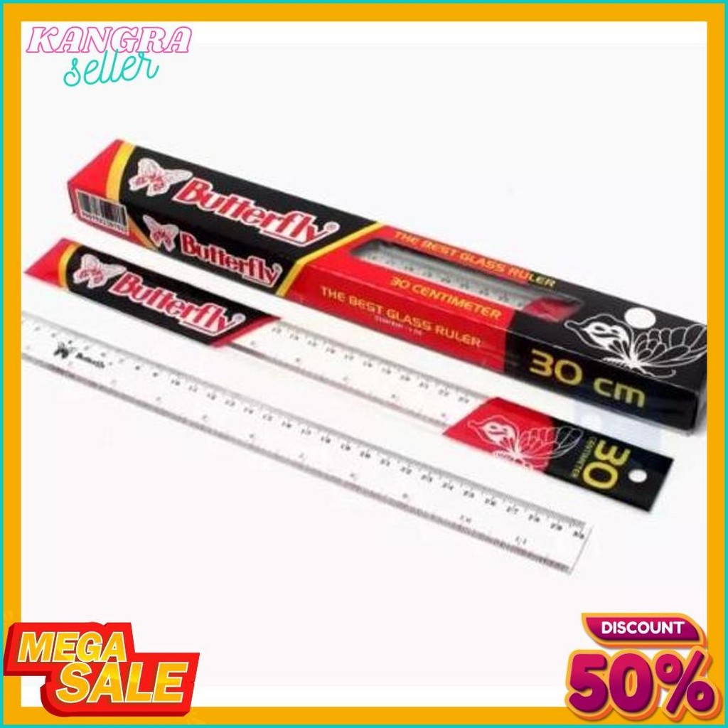 

Penggaris Butterfly 30Cm / Mistar Plastik Butterfly (12Pcs) Terlengkap Dan Termurah