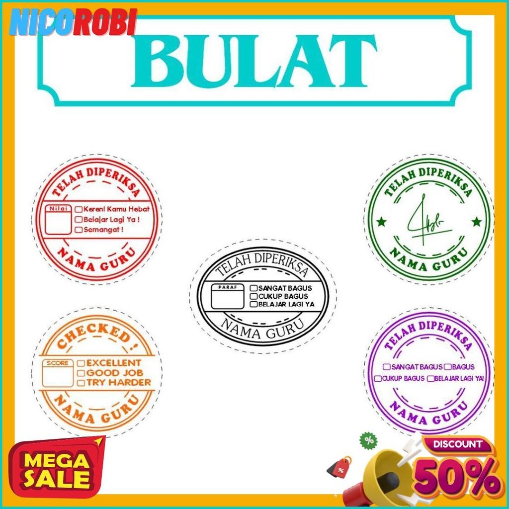 

Stempel Nilai Guru / Penilaian / Koreksi / Checked / Reward Siswa Murid Sekolah Flash Sale! Diskon Hingga 70%
