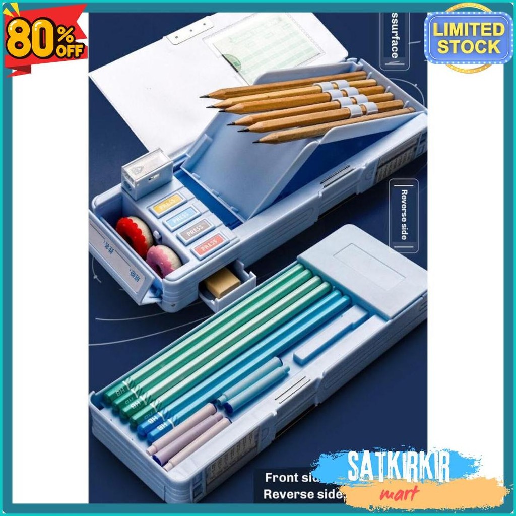 

Tempat Pensil Multifungsi Motif Unicorn / Dinosaurus / Astronot Untuk Anak Tk/Kotak Pensil Pola Kartun Lapisan Ganda Tunggal Dengan Rautan Kapasitas Diskon Setengah Harga