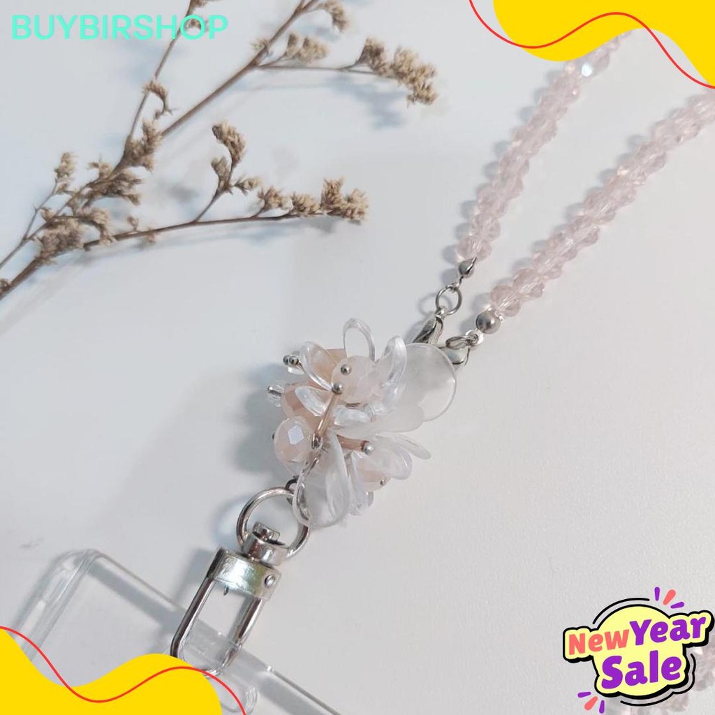 

[Lalaluna] Lanyard Crystal Beads Aesthetic | Gantungan Id Card Kantor - Bloom Terlaris! Produk Ini Banyak Dicari