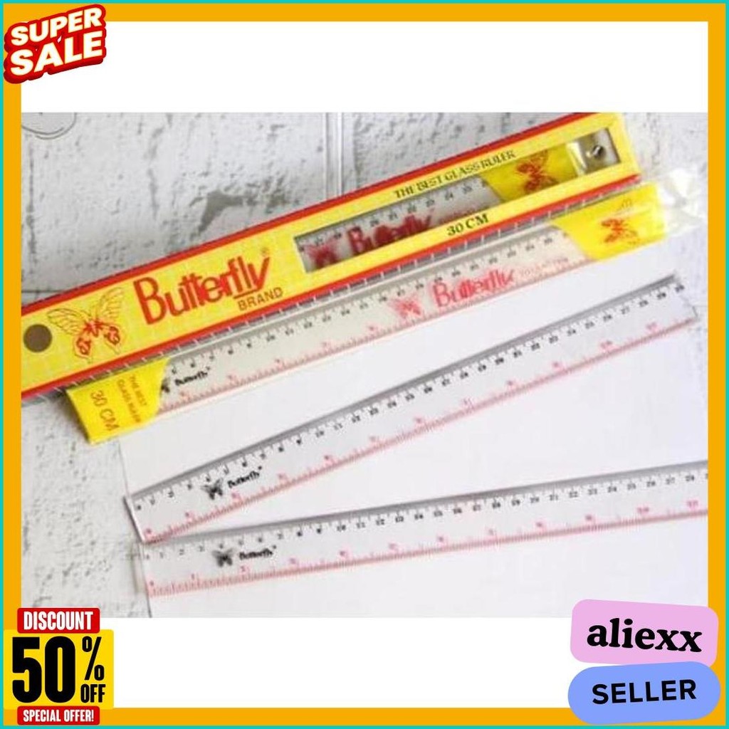 

Penggaris Butterfly 30Cm / Mistar Plastik Butterfly (12Pcs) Terlengkap Dan Termurah