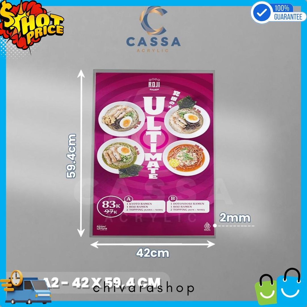 

Tempat Brosur Tempel / Sign Holder Acrylic / Akrilik Dinding A2 Diskon Setengah Harga