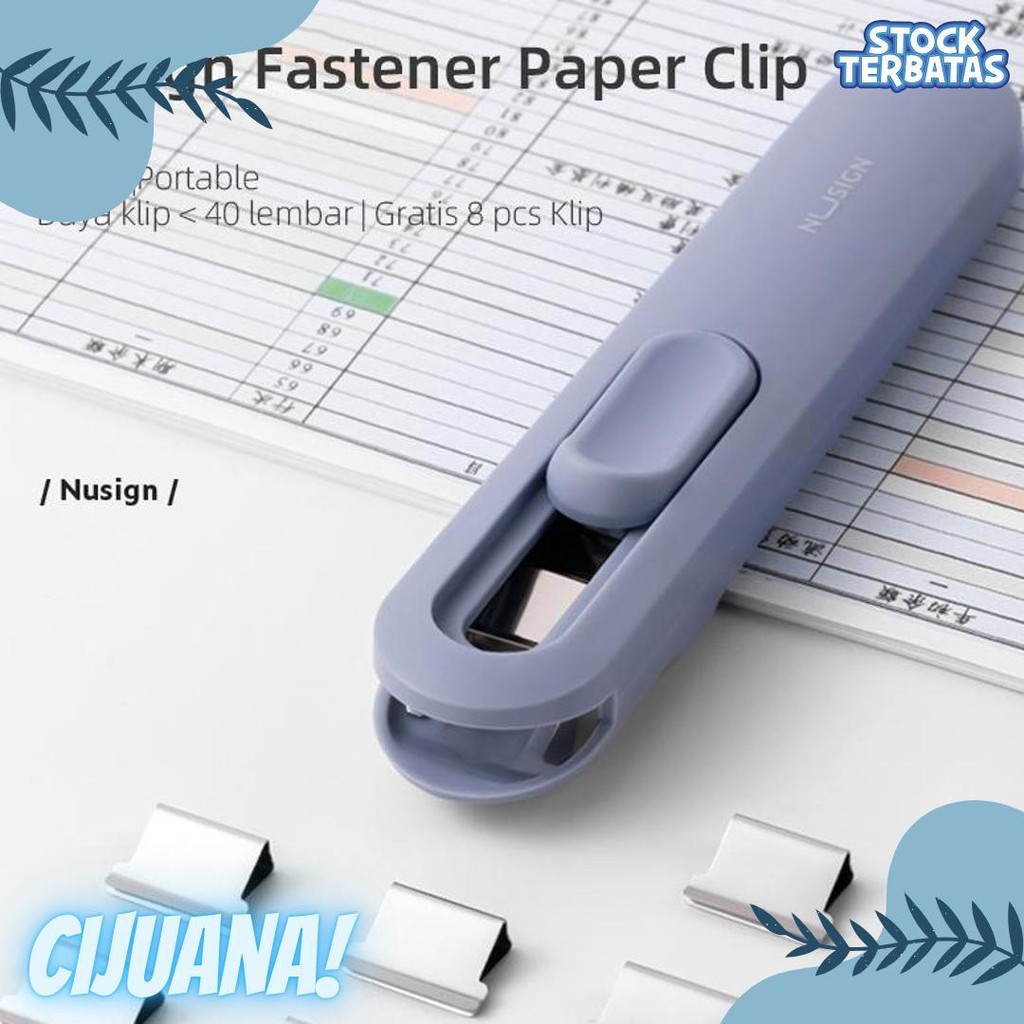 

Nusign Fastener / Binder Clip / Penjepit Kertas Otomatis Gratis 8 Buah Clip Ns085 Diskon