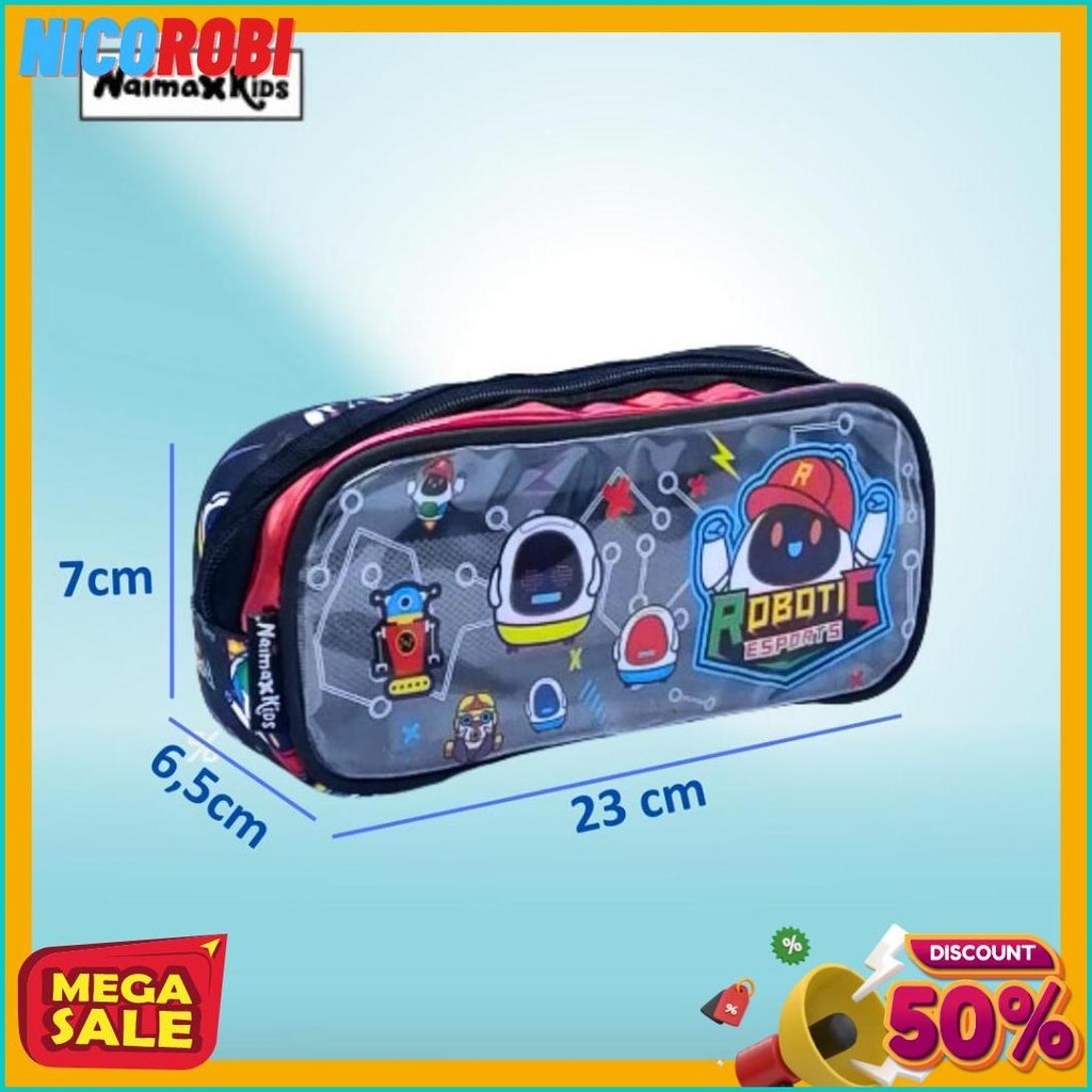 

Pencil Case Custom Nama | Naimax Kids Pencil Case Medium Anak Laki-Laki Diskon Setengah Harga