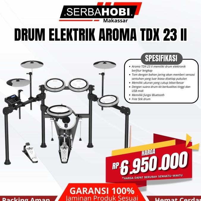 langsung order saja] Drum Elektrik Aroma TDX 23 II Set Drum Fitur Lengkap