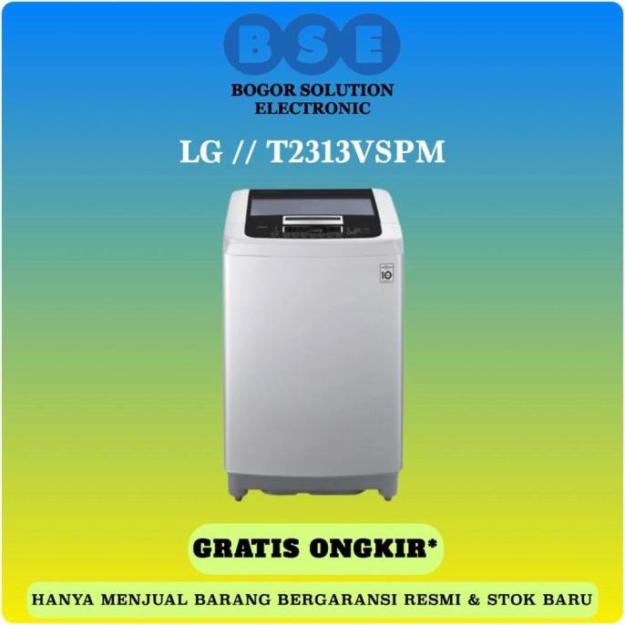 Murah LG MESIN CUCI TOP LOADING 13KG| T2313VSPM | T-2313VSPM | LG 13 KG Non COD