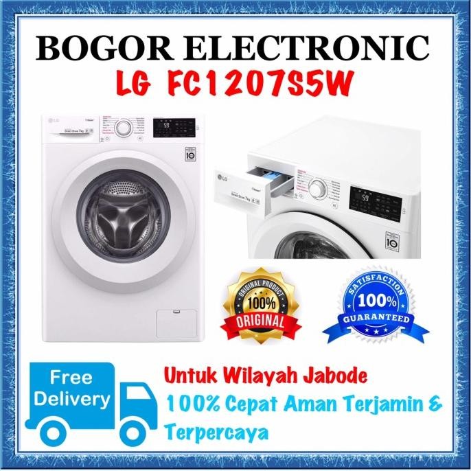 Murah MESIN CUCI 7 KG LG FC1207S5W FRONT LOADING 7 KG LG MESIN CUCI 7 KG Non COD