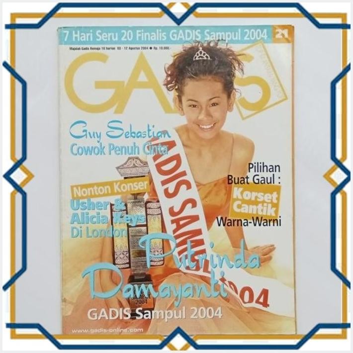 [MJT] MAJALAH GADIS COVER GADIS SAMPUL 2004 PUTRINDA DAMAYANTI EDISI LANGKA