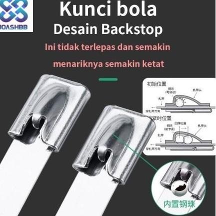 

Promo Kabel Ties Stainless 4.6x200 isi 100bh #304 / Cable Tie Stainless Steel 304 COD