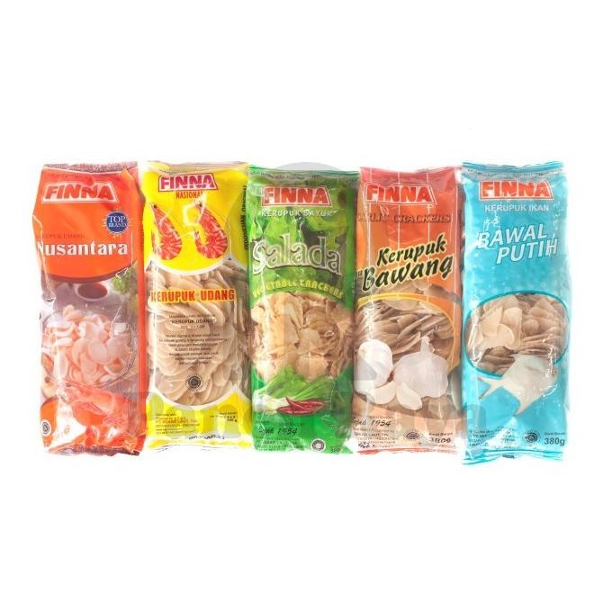 

(Good) Krupuk Finna Bawang / Ikan / Sayur / Udang Kerupuk Finna Mentah