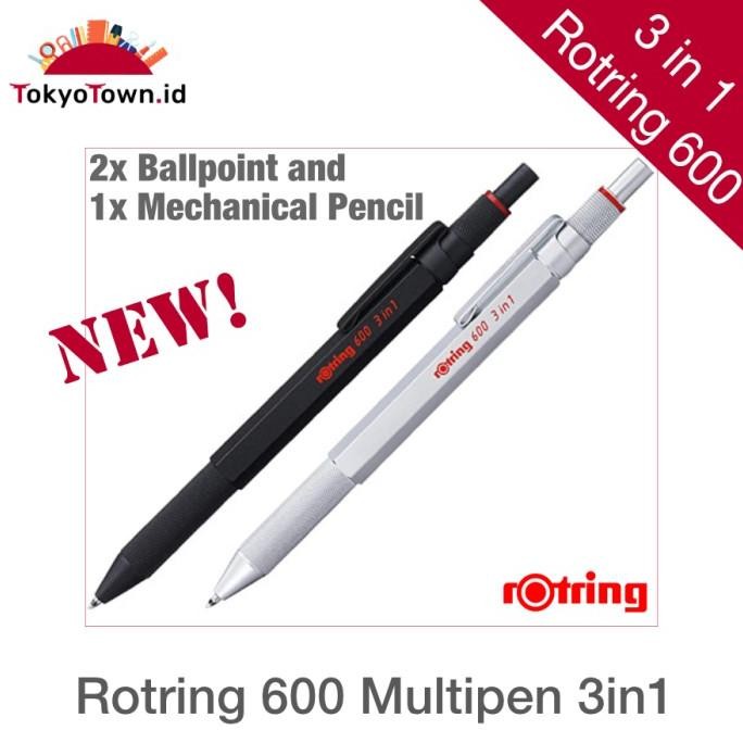 

TERMURAH - Rotring 600 3in1 Multipen Ballpoint Mechanical Pencil