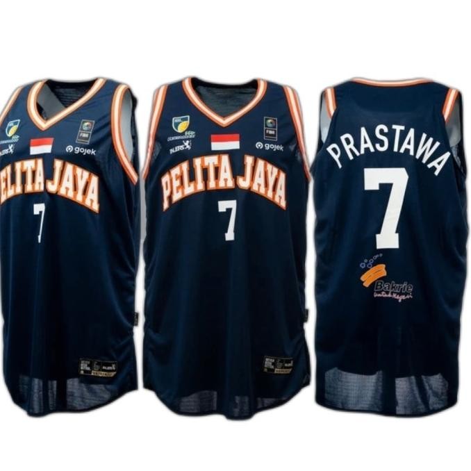 Andakara Prastawa #7 Pelita Jaya Bakrie Basketball Jakarta Navy Blue Biru Tua Jersey Basket Original
