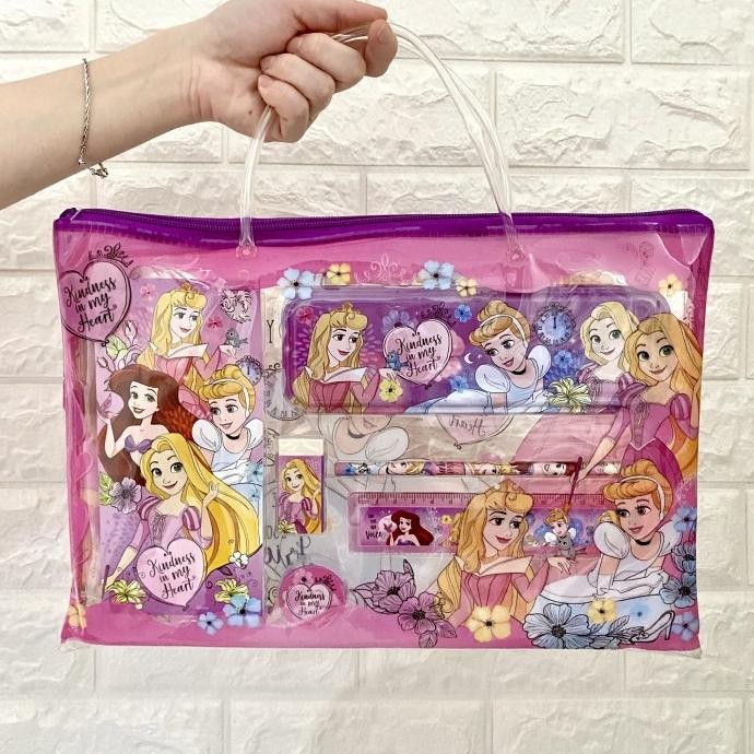 

TERMURAH - Stationery Set w Bag Disney Princess Original
