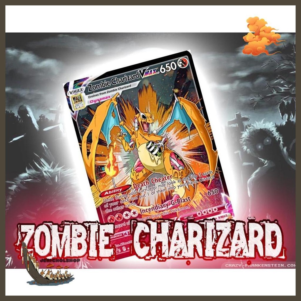 Kartu Pokemon Tcg Hologram Special (Vmax) - Zombie Charizard Murah