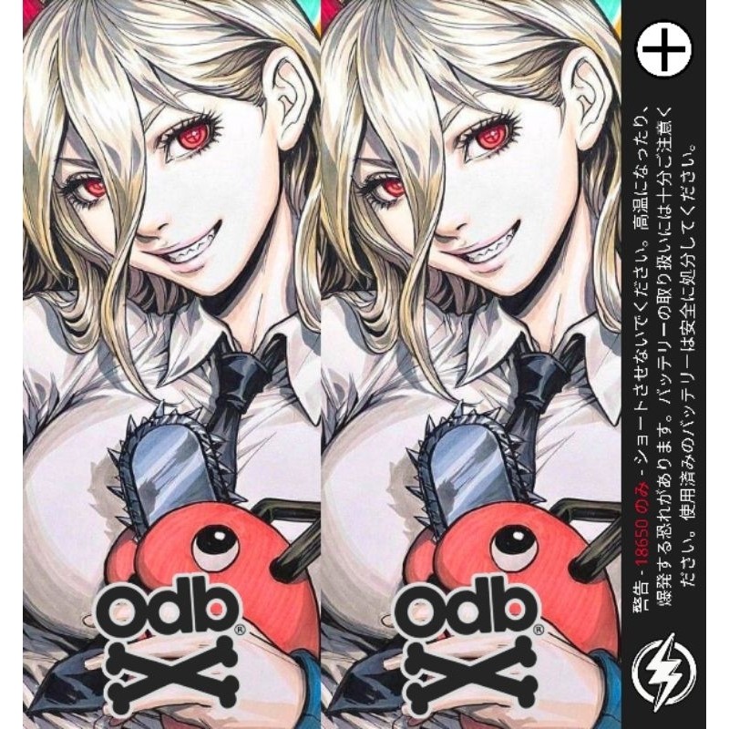 

*PromoGet2* Holdingskyy Stiker Wrap Baterai 18650 Anime Chainsaw Man Untuk Melindungi Dan Mempercantik Battery 10 Stiker Garskin HP/Case Custom COD