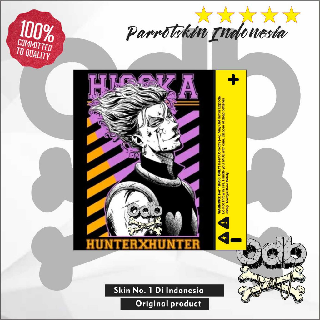

*PromoGet2* Warp Baterai Stiker Wrap Odb Anime Mukay 18650 21700 Per Hisoka Hunter Stiker Garskin HP/Case Custom Dan COD