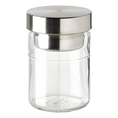 

BEBAS ONGKIR - Clear Glass Overnight Oats Jar with Stainless Steel Insert Container