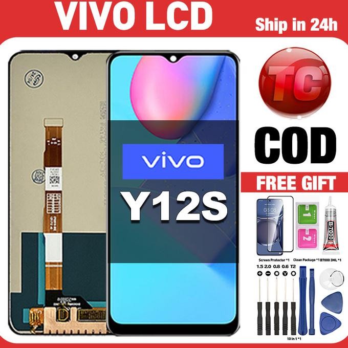 Original Lcd VIVO Y12S fullset ori asli Layar hp touchscreen Sentuh Versi Tinggi COD SAMD