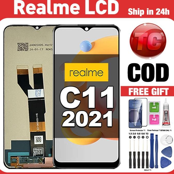 Original Lcd Realme C11 2021 fullset ori asli Layar hp touchscreen Sentuh Versi Tinggi COD SAMD