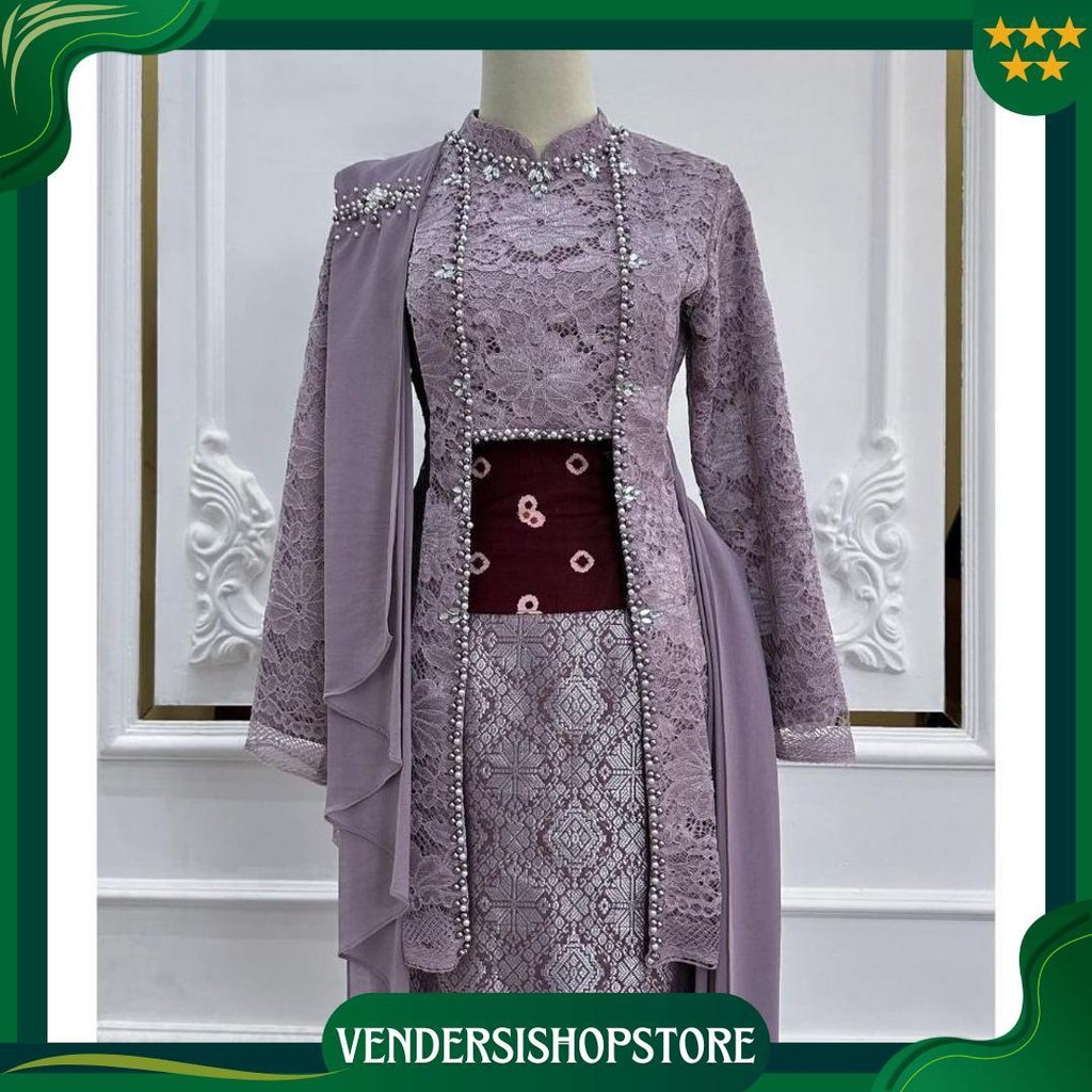 Set Kebaya Couple Kebaya Kutubaru Laksmi Series Kebaya Wisuda Lamaran Tunangan Set Tunik Batik Baju 