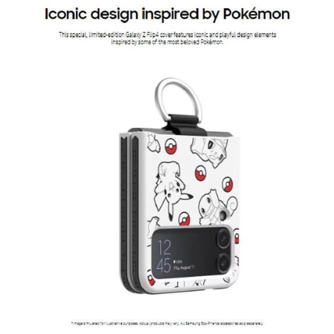 Murah Samsung Galaxy Z Flip4 Flip 4 Pokemon Cover with Ring Original Non COD