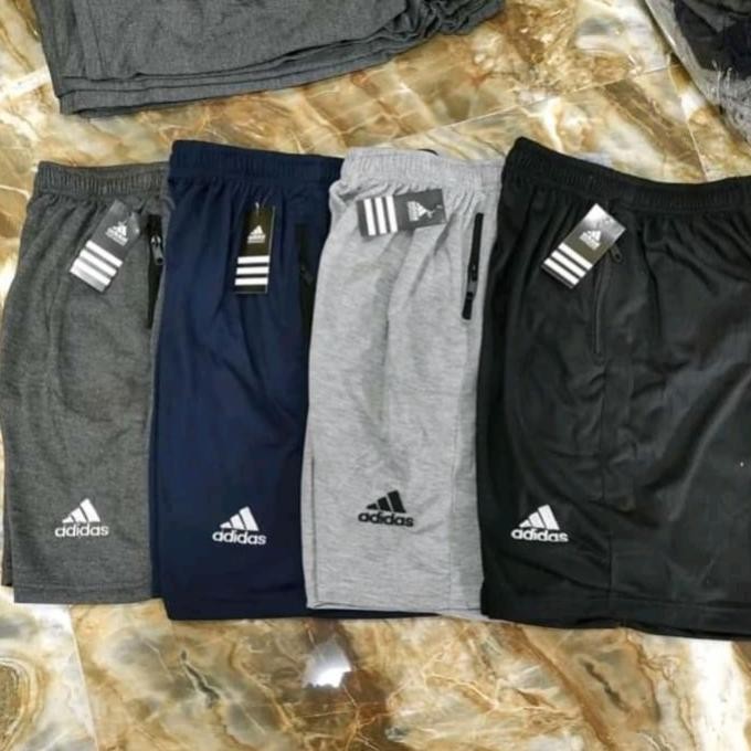 New (Hemat 3 Pcs) Kolor Adidas Pria Terry Fit Xl Saku Sleting