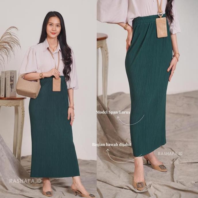 Diskon Rok Plisket Lidi Span Premium / Rok Plisket Span Premium / Rok Span Plisket (08)