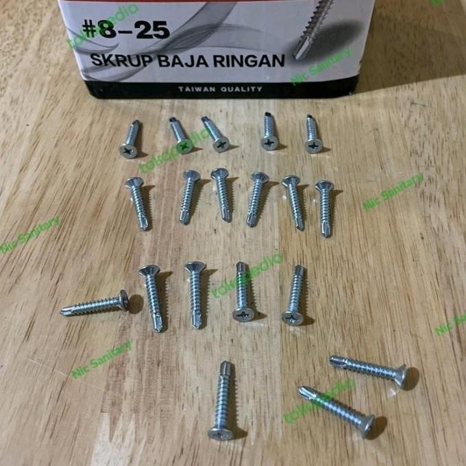 Sekrup Baja Ringan Camel 8X25 (Panjang 2,5Cm) Baut Baja Ringan Grc Sds