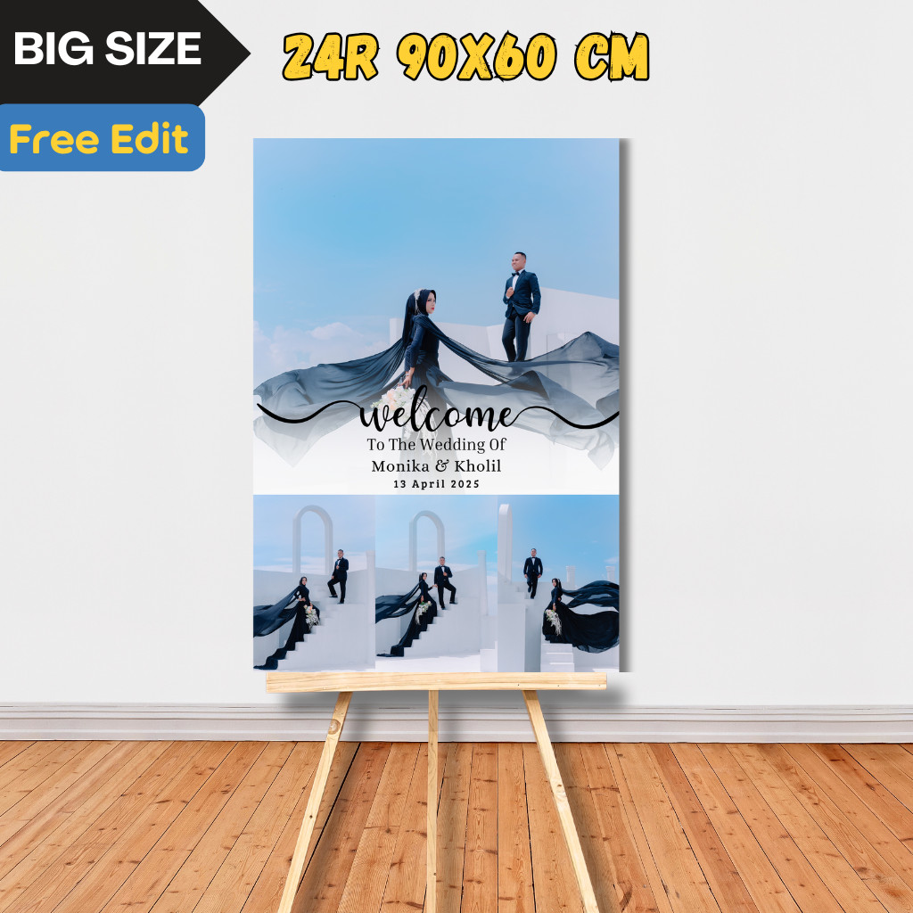 Cetak Foto 24R 60x90 CM + Bingkai MDF / Hiasan Dingding Wall Decor