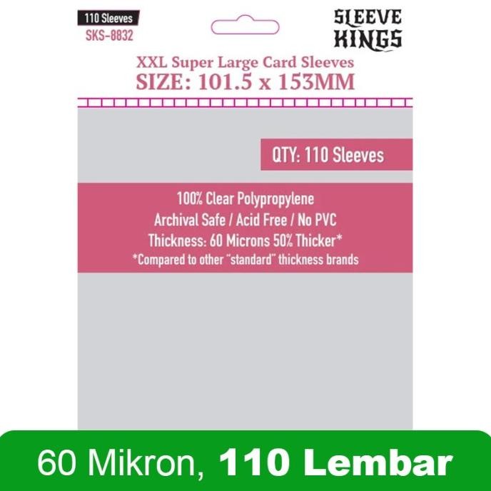 Sleeve Kings Card Sleeve Xxl Super Large 101,5X153 Mm (8832) Co