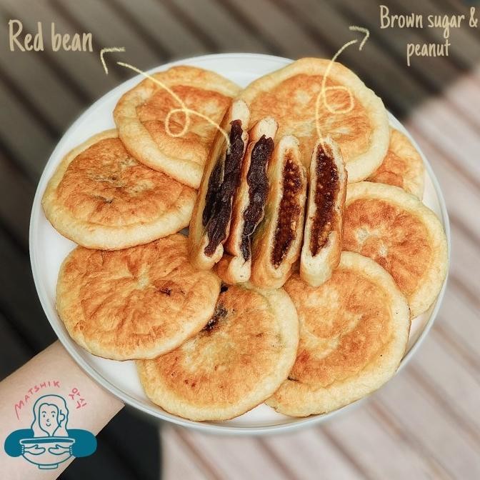 

(Good) Hotteok brown sugar peanut 3pcs (korean pancake)