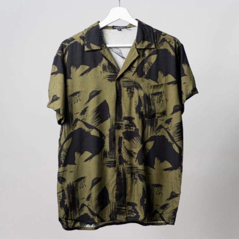rt-4 BODONG OFFICIAL | Kemeja Pantai Pria Wanita | Kemeja Hawai Pria Vintage Abstrak motif Original